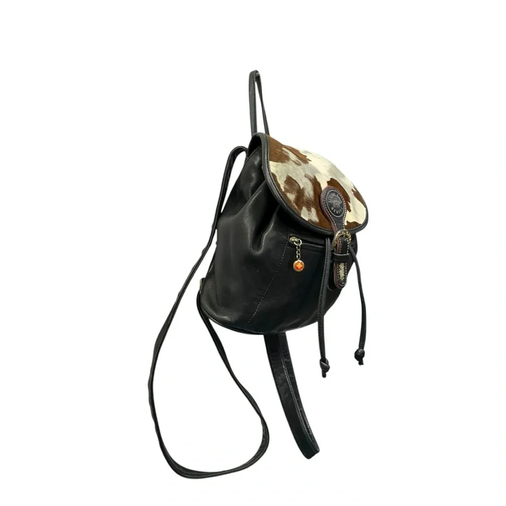 🤎 Marina Jonet Italian Cowhide‎ & Leather Backpack 🎒 Western Boho Alpine Vibe